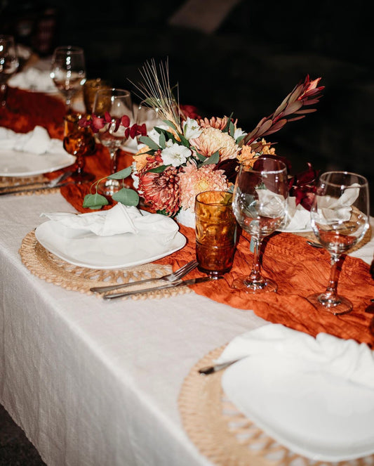 Cheesecloth 10ft Table Runner- Terracotta