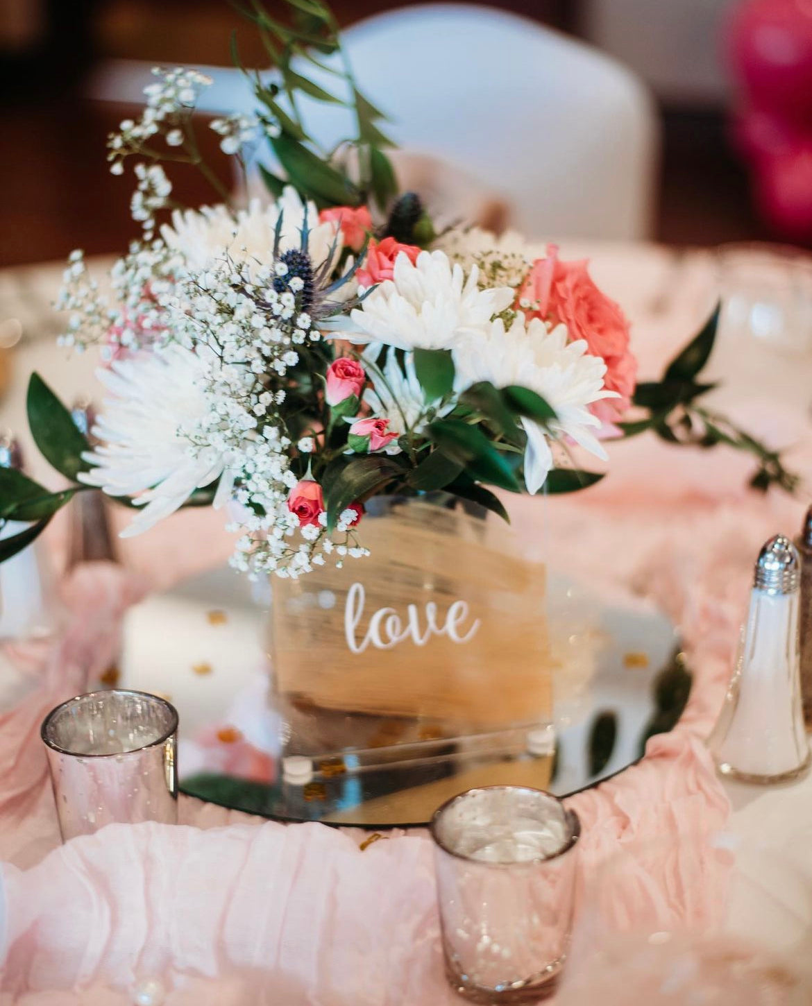 Cheesecloth 10ft Table Runner- Pink