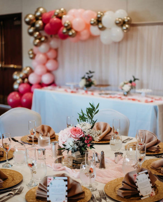 Cheesecloth 10ft Table Runner- Pink